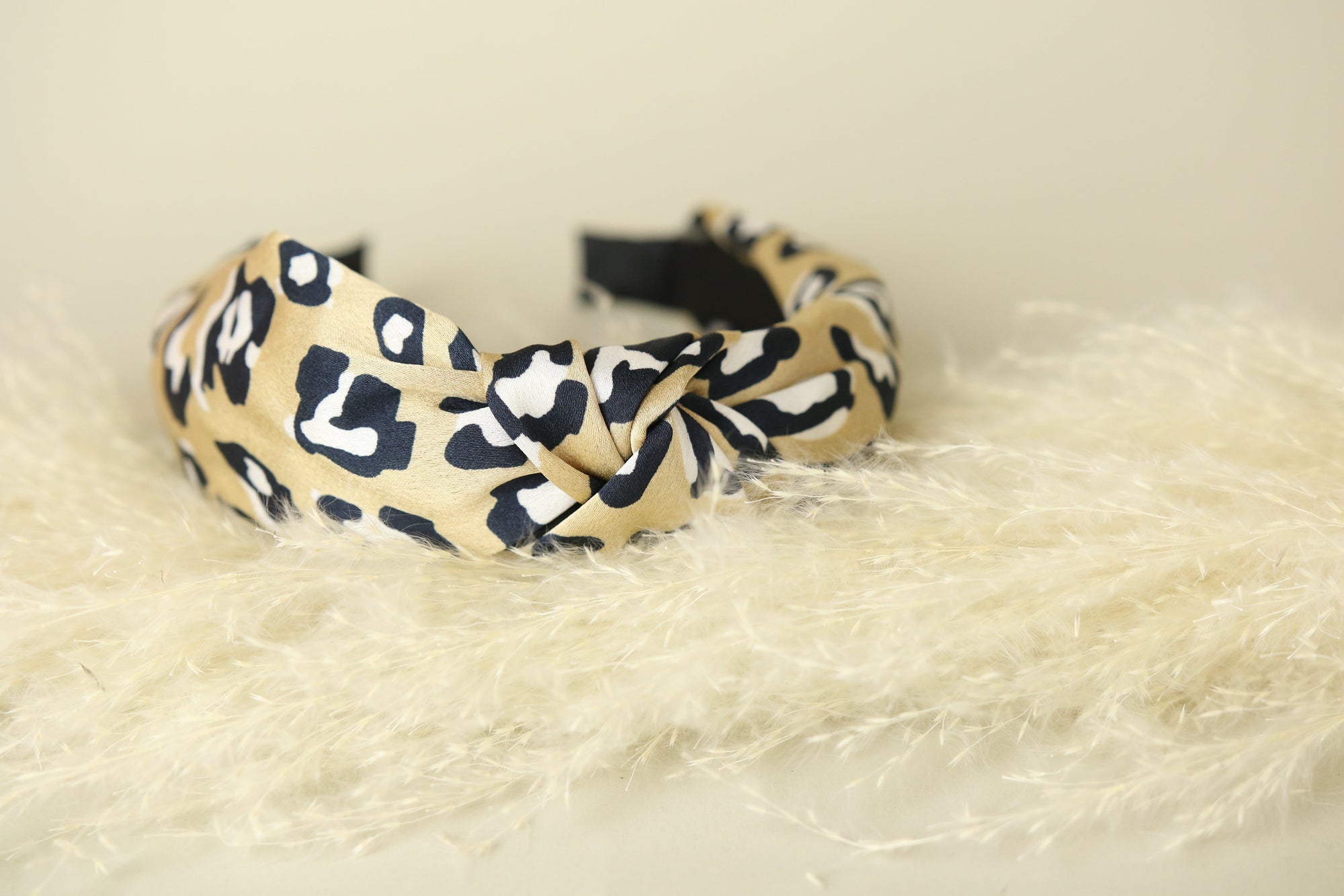 Kat Champagne Leopard Classic Silky Headband
