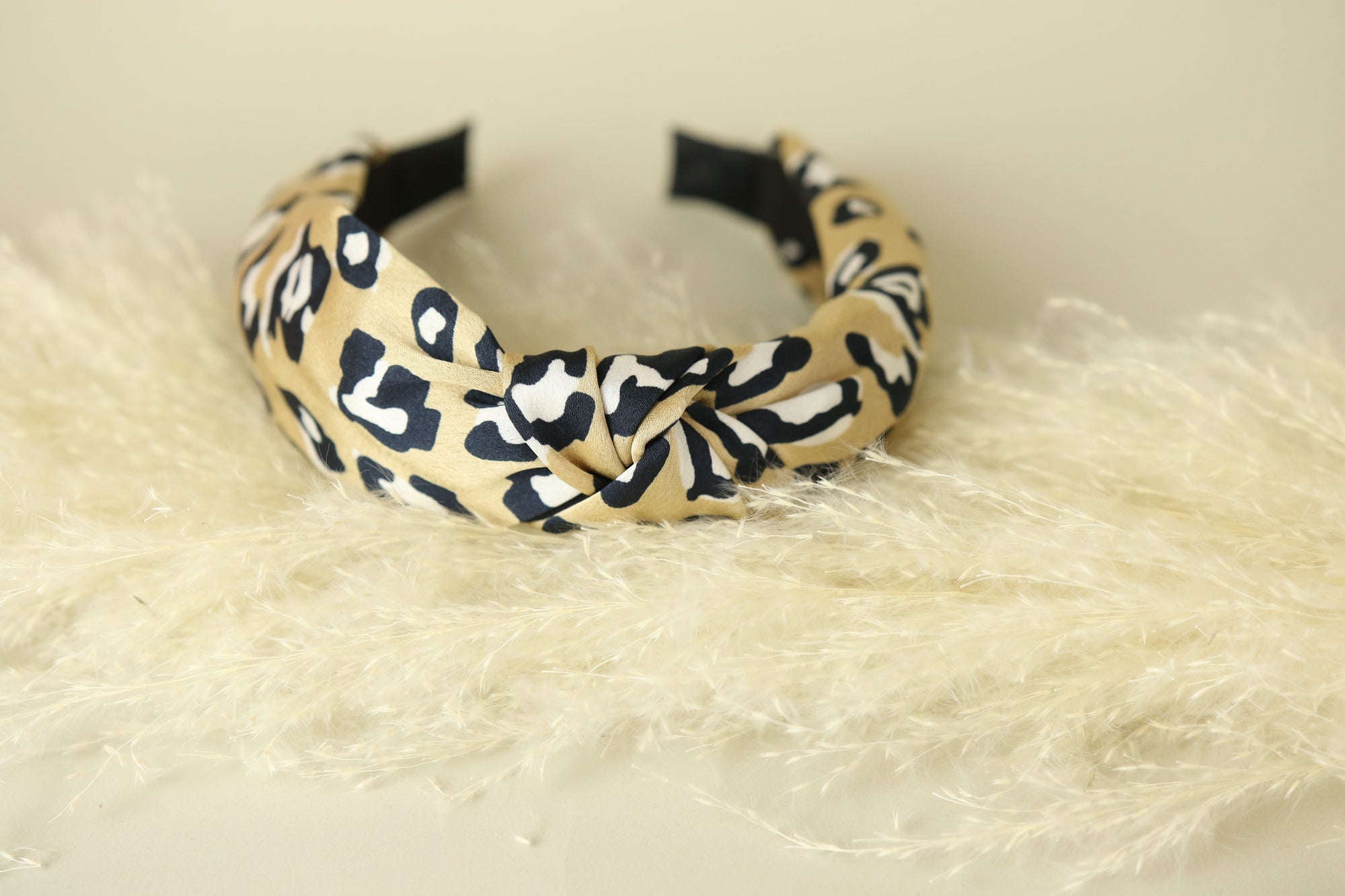 Kat Champagne Leopard Classic Silky Headband