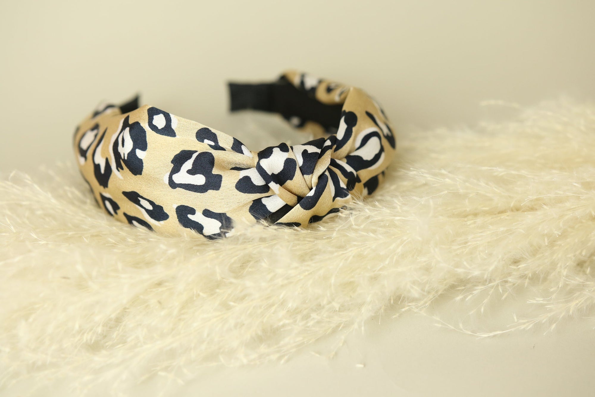 Kat Champagne Leopard Classic Silky Headband