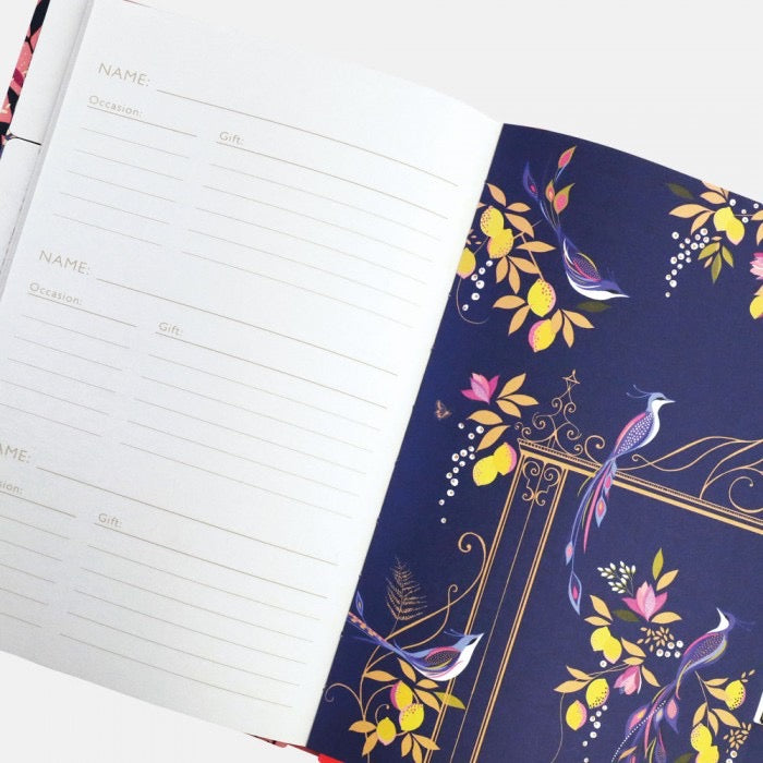 Sara Miller Coral Citrus Butterfly Address Book & Contacts Book