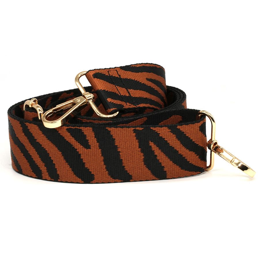 POM Black & Brown Zebra Print Bag Strap