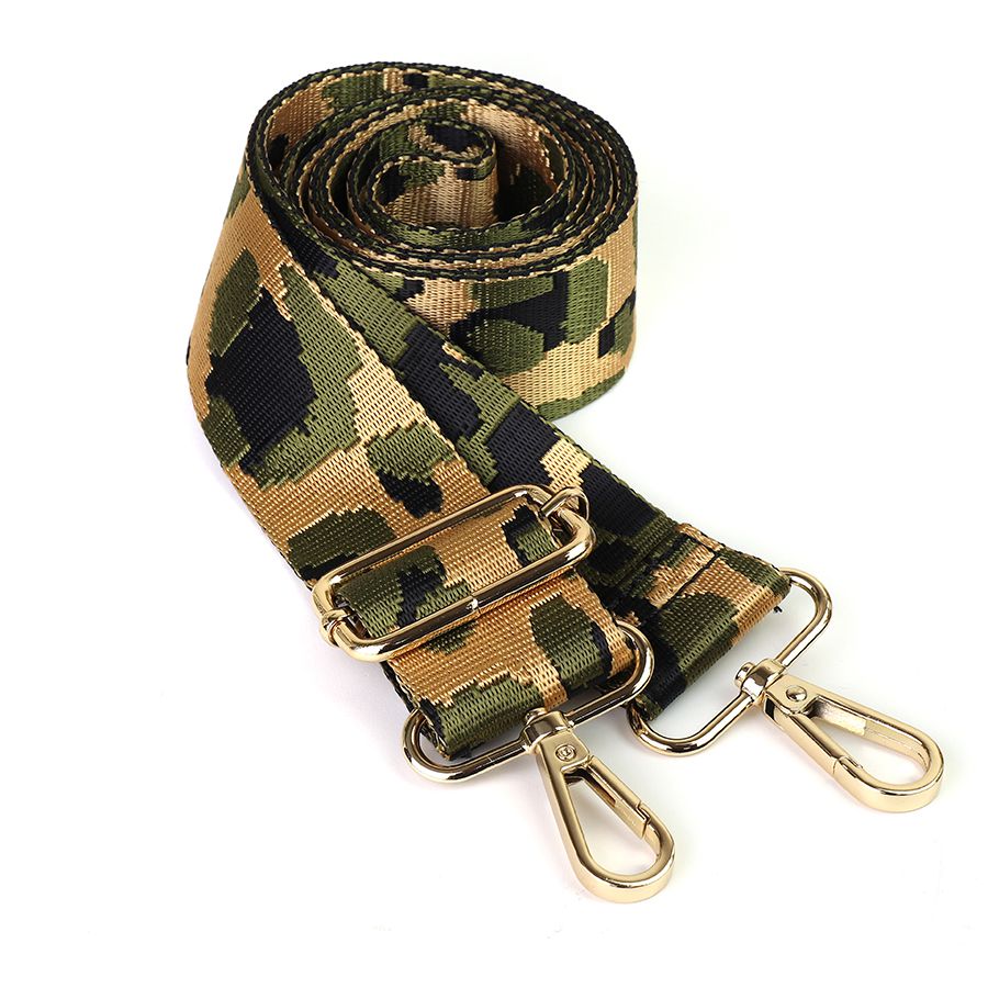 POM Slim Olive/Black/Gold Camo Bag Strap
