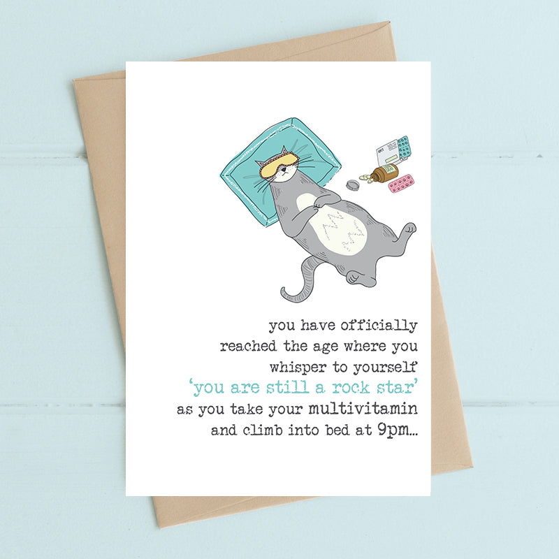 Dandelion Stationery - Rock Star & Multi Vitamins Blank Card