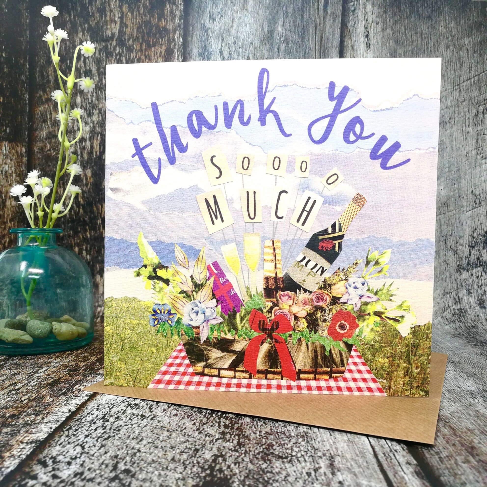 Flying Teaspoons Thank you Sooo Much Blank Card