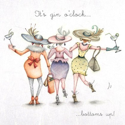 Berni Parker Blank Card - It’s Gin O’Clock
