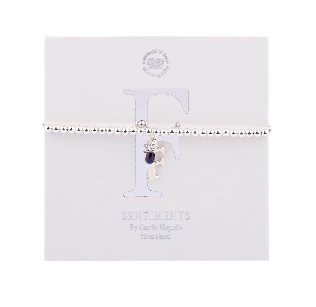 Carrie Elspeth Alphabet Bracelet - Letter F