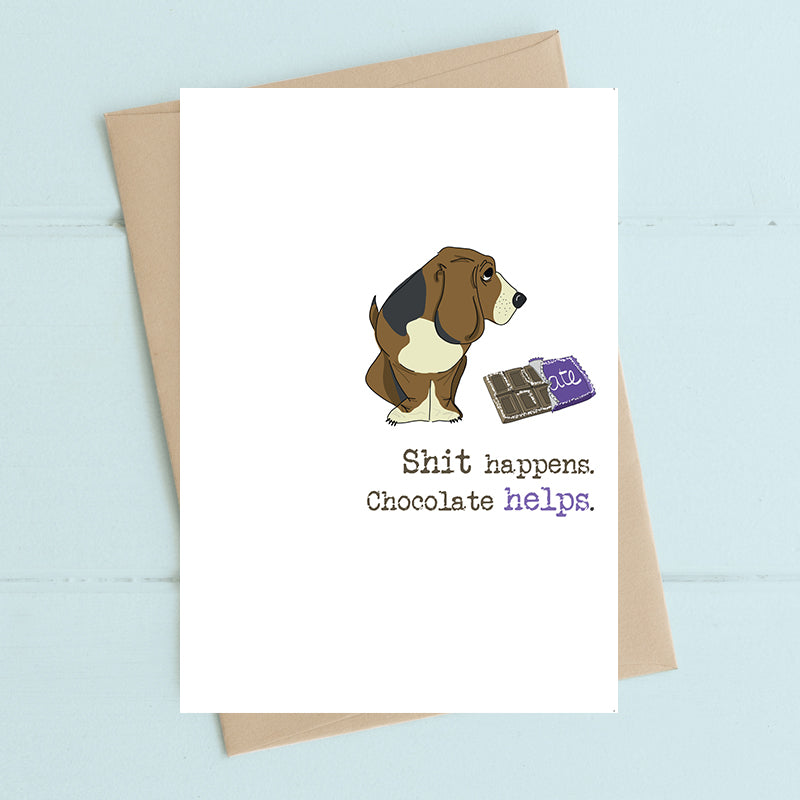 Dandelion Stationery - Chocolate Helps Blank Card