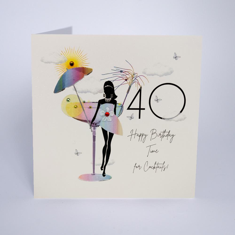 Five Dollar Shake Time for Cocktails 40th Birthday Card