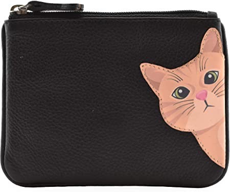 Mala Leather Cleo The Cat Leather Coin Purse (4230 50) - Black