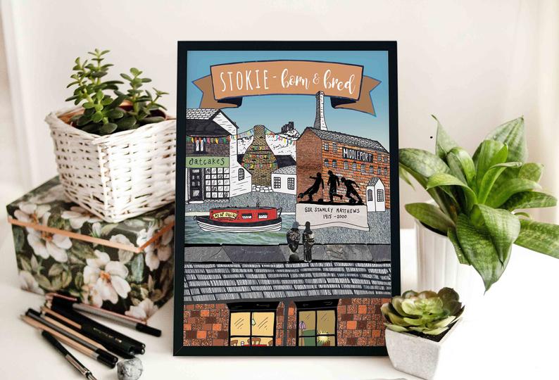 Flying Teaspoons Stokie Born & Bred Print