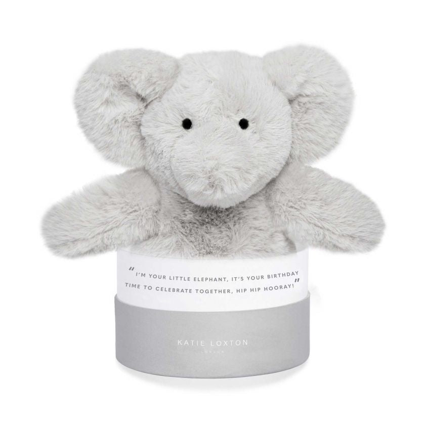 Katie Loxton Elephant Baby Soft Toy - Happy Birthday