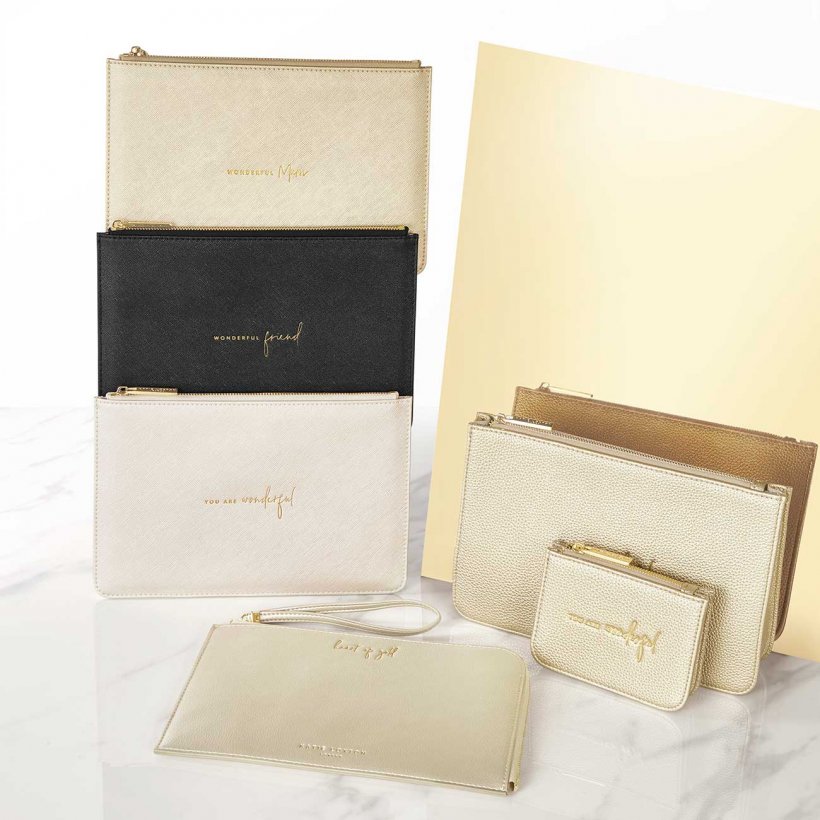 Katie Loxton Perfect Pouch - Wonderful Friend - Black