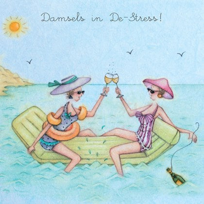 Berni Parker Blank Card - Damsels in De-Stress