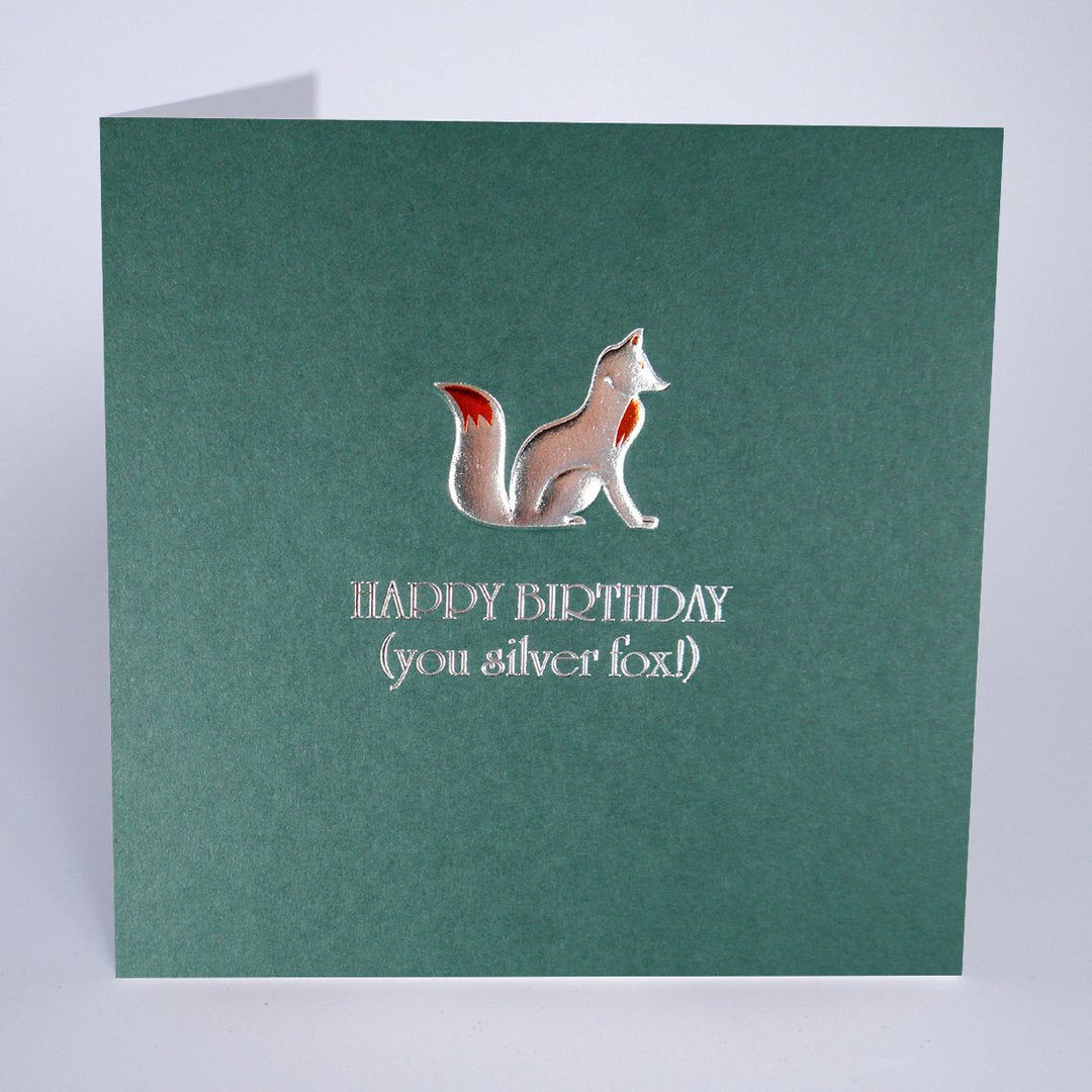 Five Dollar Shake Silver Fox Birthday Card