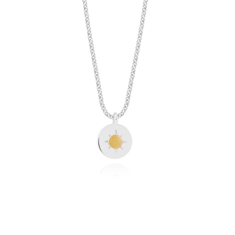 Joma Jewellery A Little Birthstone Necklace - November Yellow Quartz