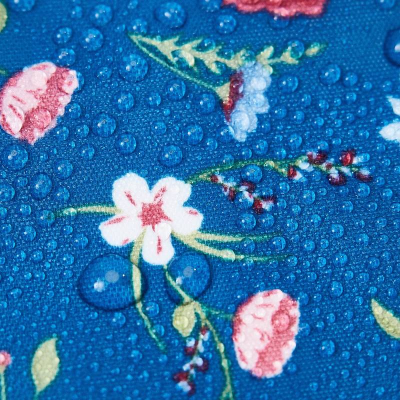 Eco Chic Foldable Recycled Shopping Bag - Floral -Navy Blue