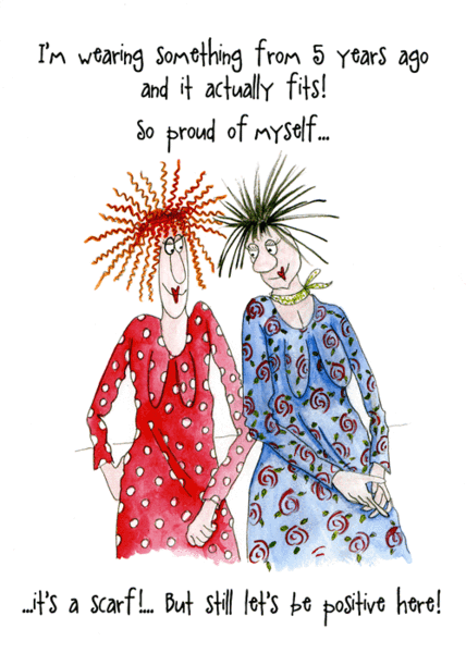 Camilla & Rose Blank Card - wearing something that still fits