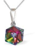 Byzantium Swarovski Crystal Pendant - Oblique - Vitrail Medium