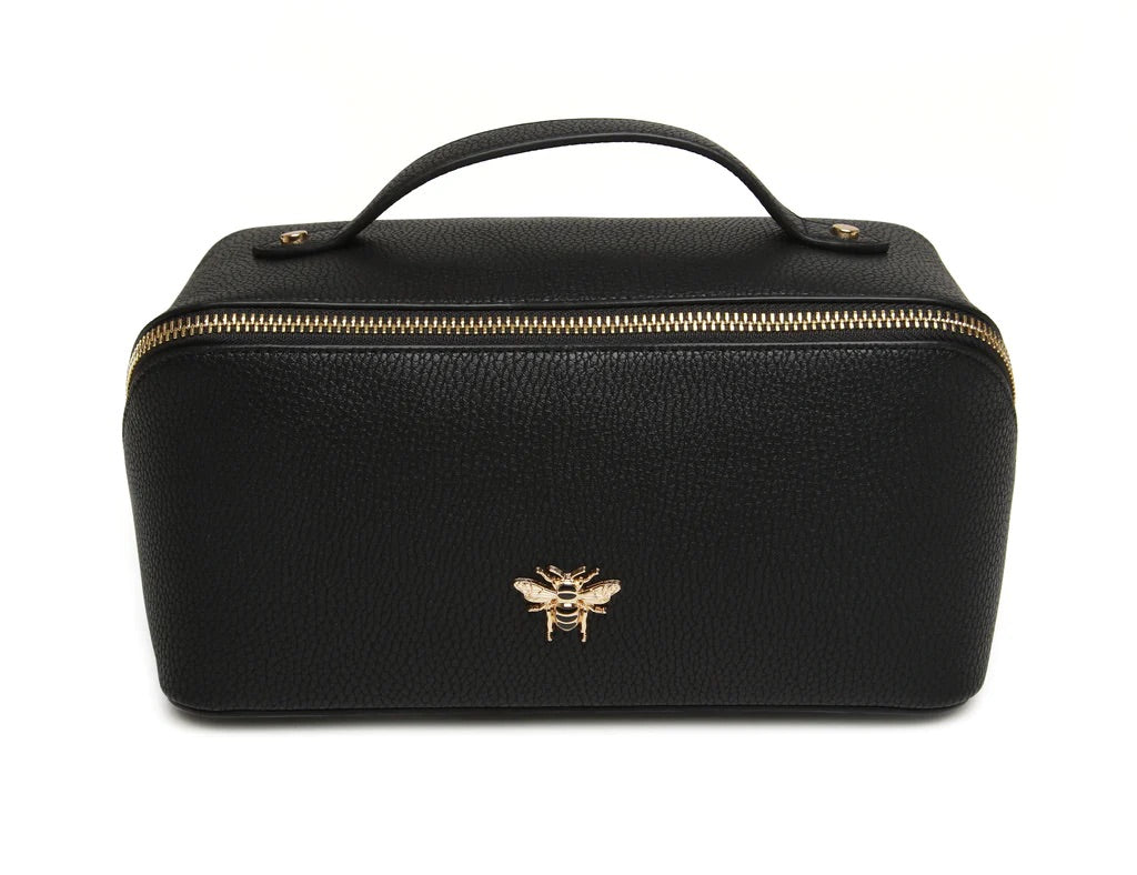 Alice Wheeler Black Train Beauty Case - Medium