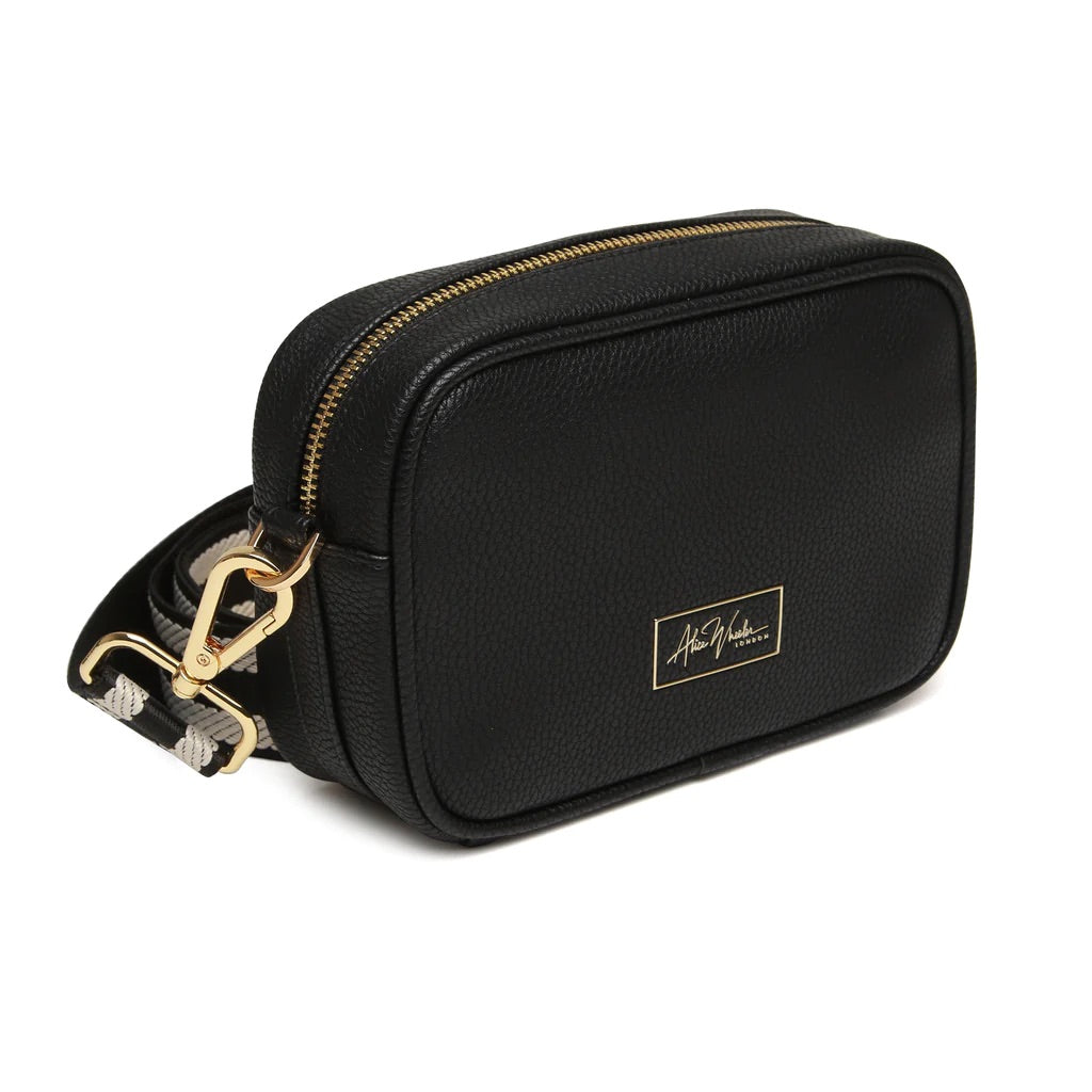 Alice Wheeler Black Mini Crossbody Bag with Strap