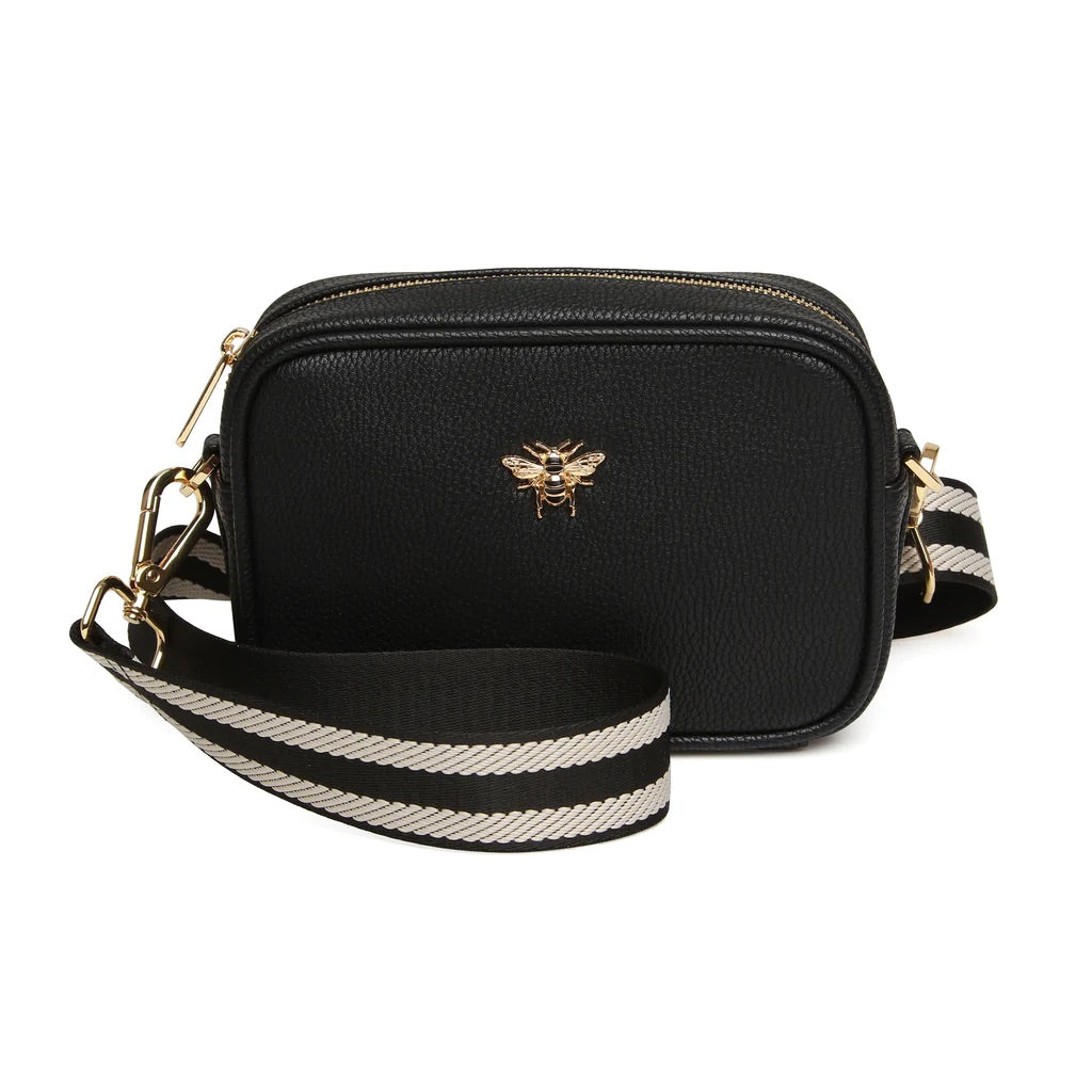 Alice Wheeler Black Mini Crossbody Bag with Strap