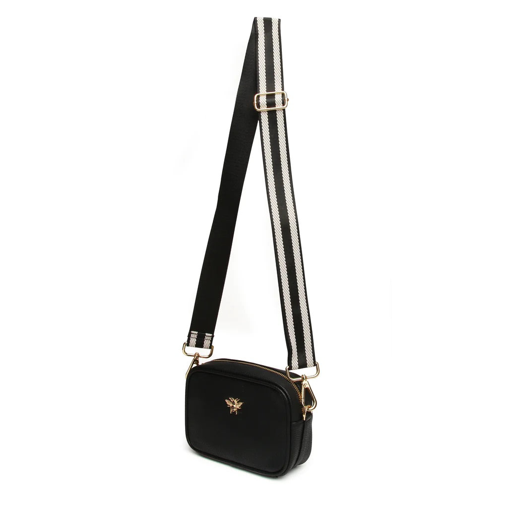 Alice Wheeler Black Mini Crossbody Bag with Strap