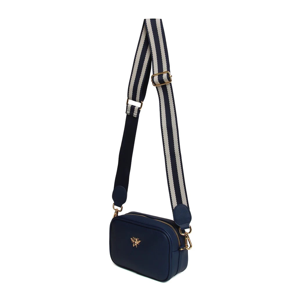 Alice Wheeler Navy Mini Crossbody Bag with Bag Strap