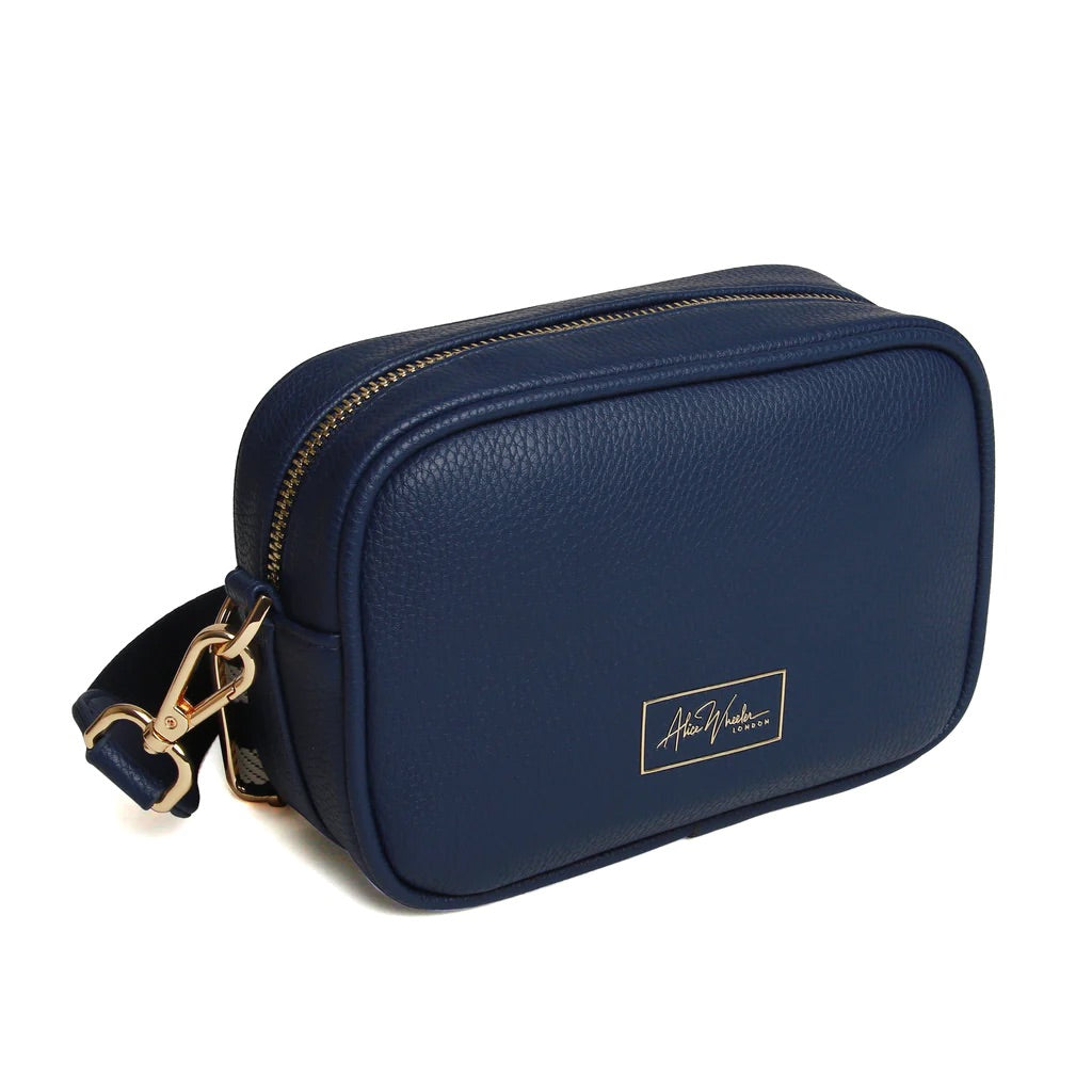 Alice Wheeler Navy Mini Crossbody Bag with Bag Strap