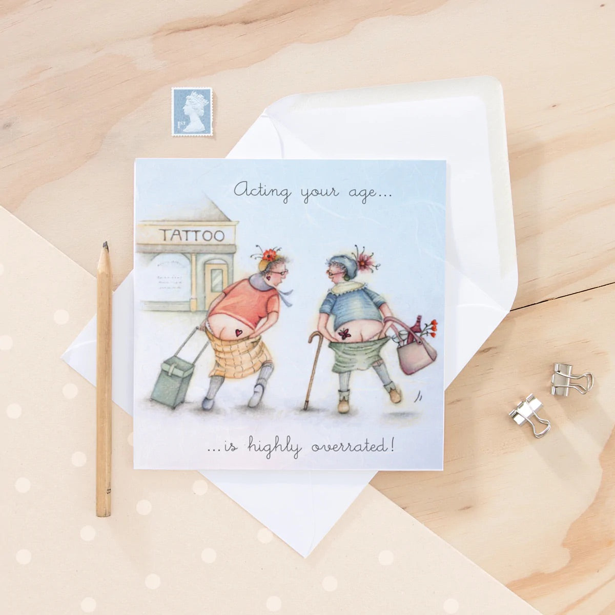 Berni Parker Blank Card -Acting Your Age