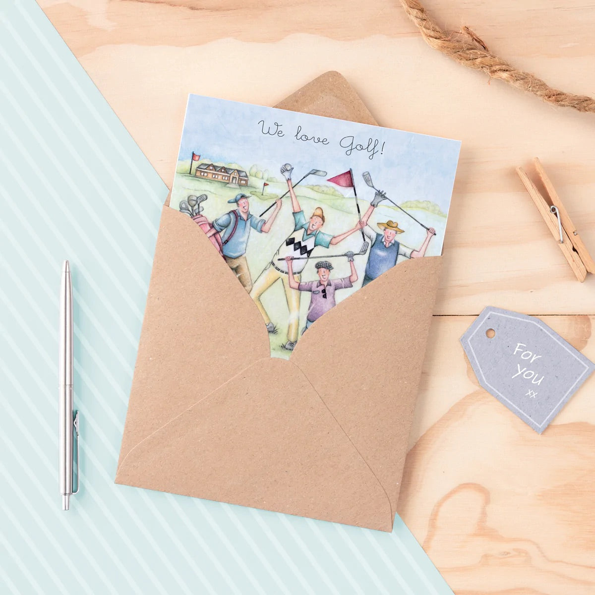 Berni Parker Blank Card - We Love Golf