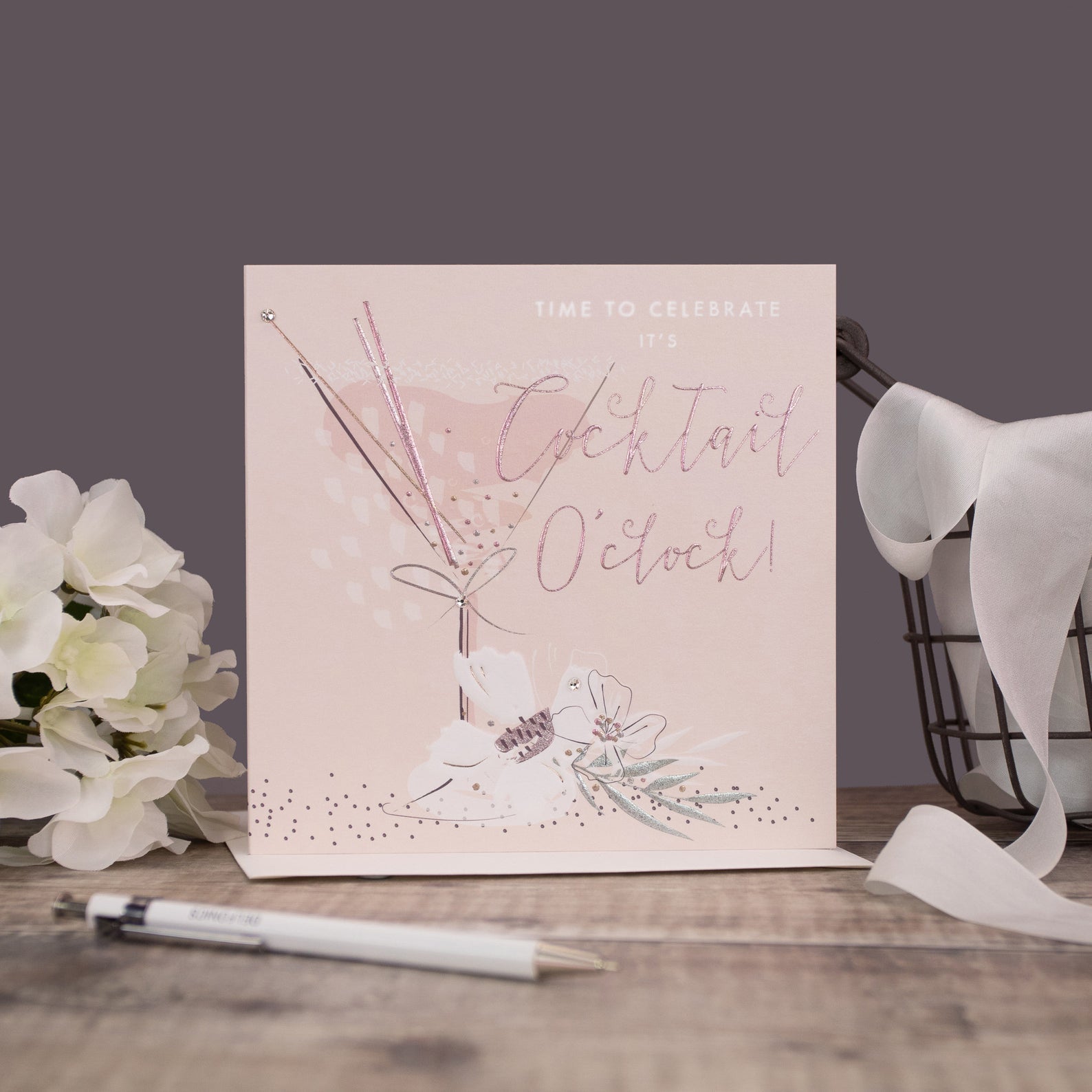 Cocktail O'Clock Birthday Card