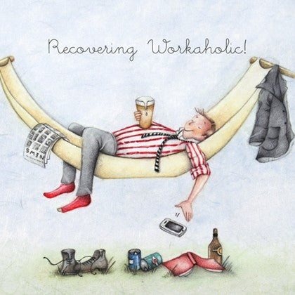 Berni Parker Blank Card - Recovering Workaholic