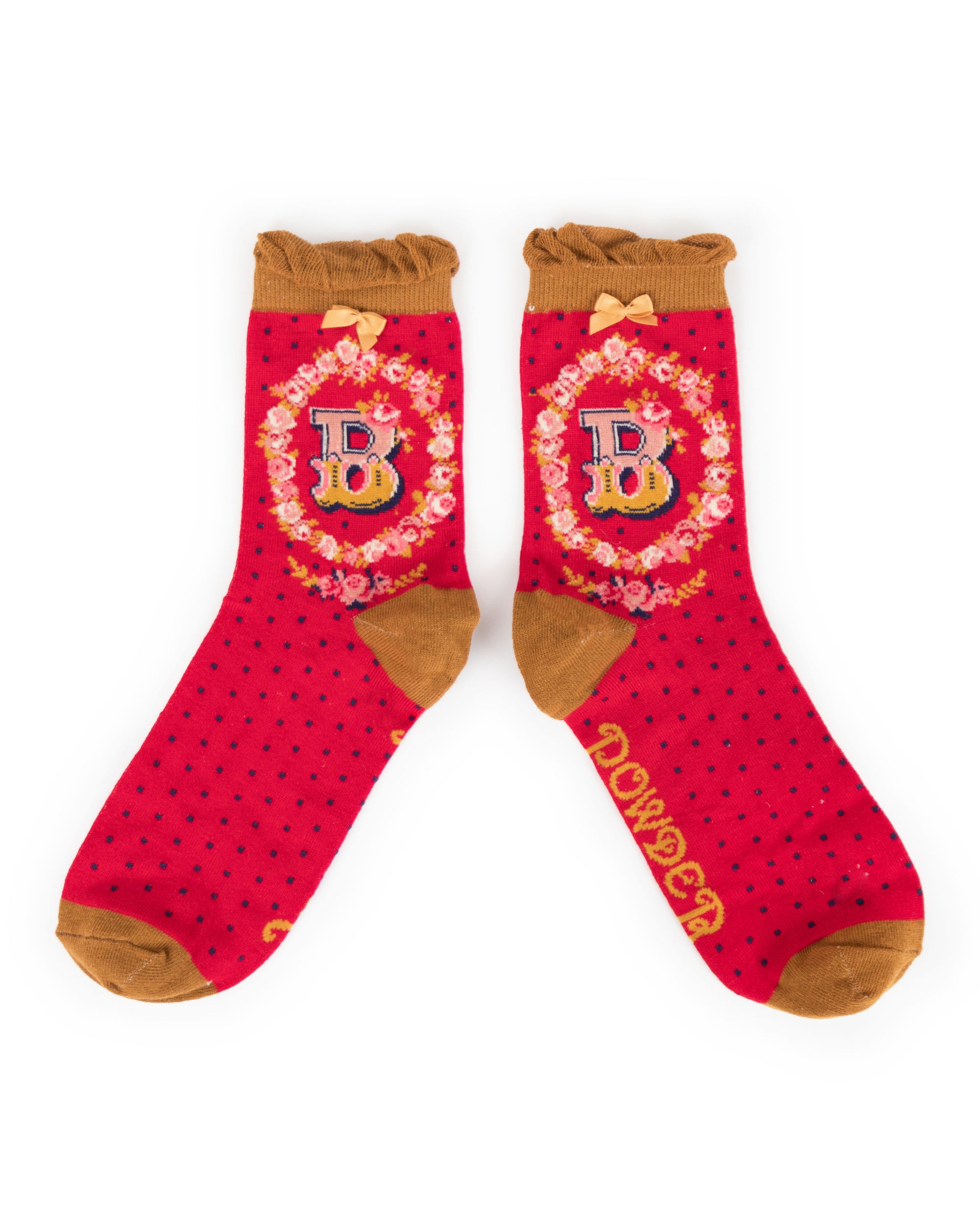 Powder Alphabet Socks - Letter B