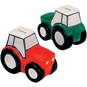 Transomnia Red Tractor Money Box