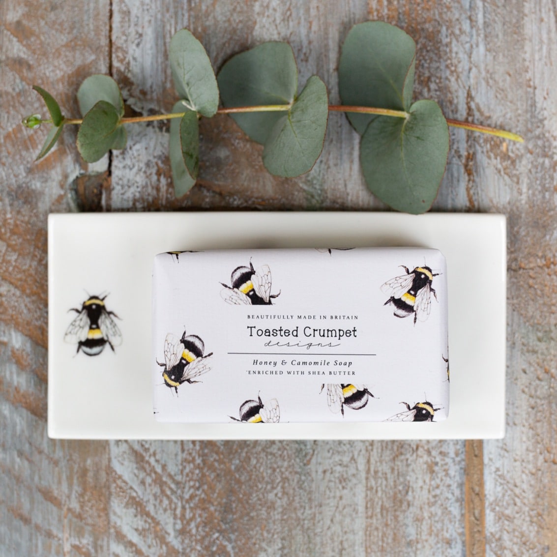 Toasted Crumpet - Bee - Rectangular Soap Dish