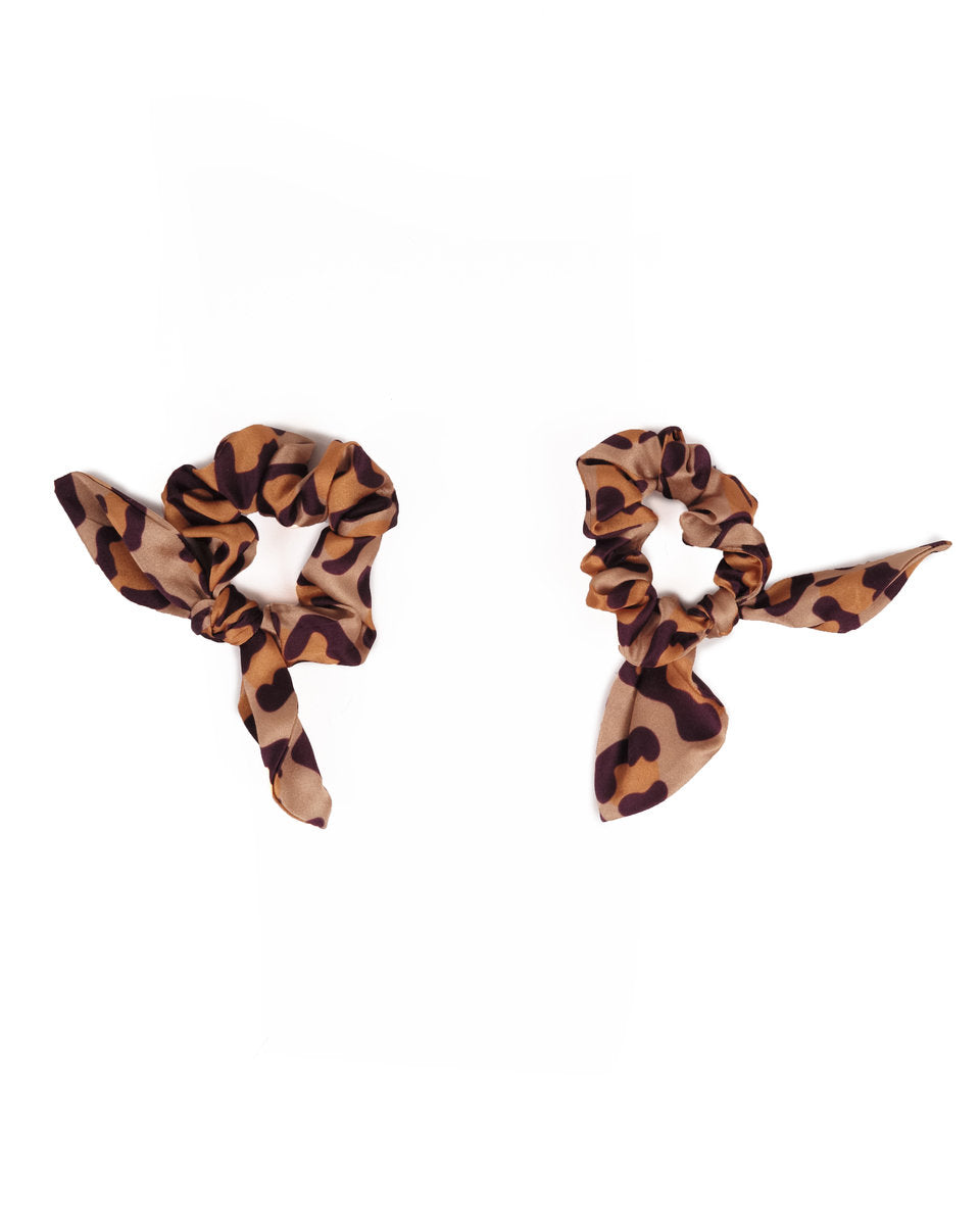 Powder Scrunchies - Leopard Print - Pack 2