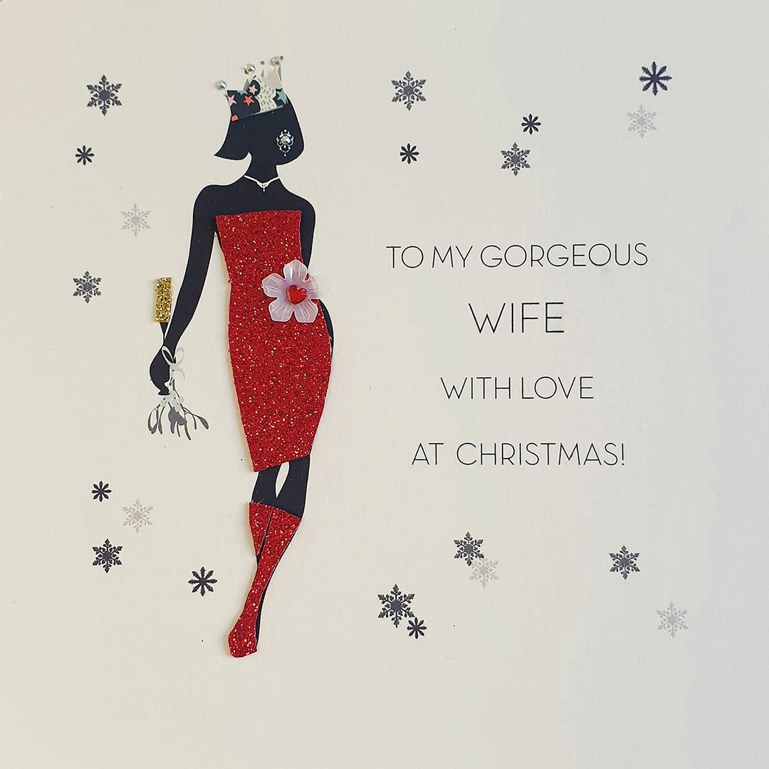 Five Dollar Shake Gorgeous Wife Christmas Card