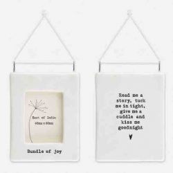East of India Porcelain Mini Hanging Frame - Bundle of Joy