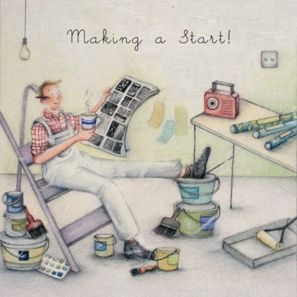 Berni Parker Blank Card - Making a Start