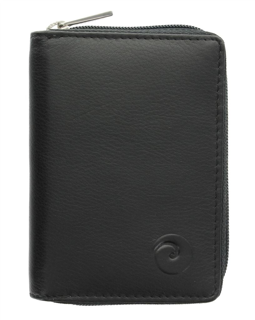 Mala Leather Origin Concertina Card Holder with RFID Protection (552 5) - Black/Blue
