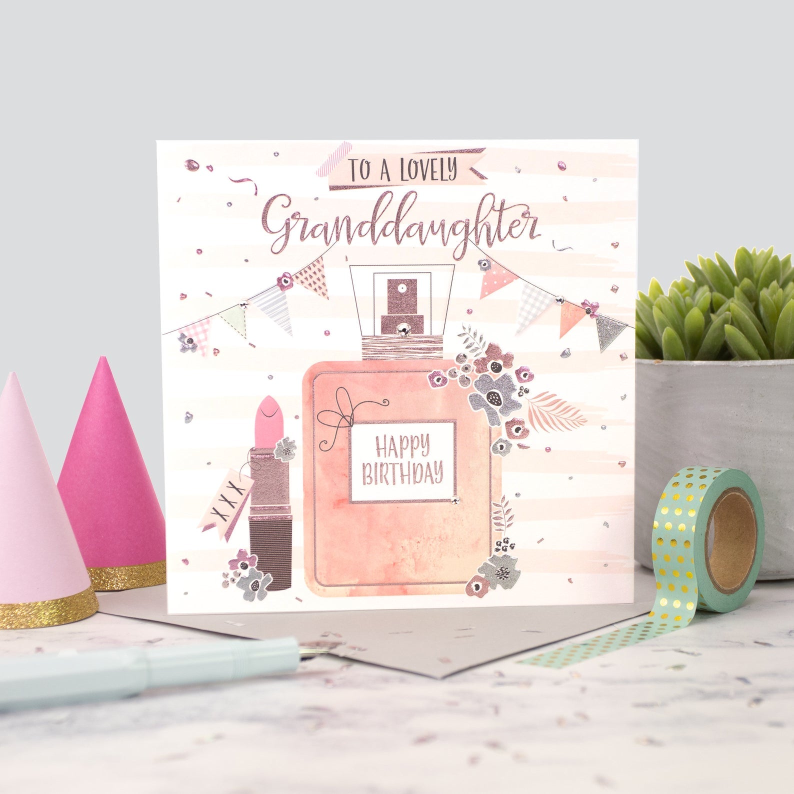 The Handcrafted Card Company Granddaughter Perfume Birthday Card