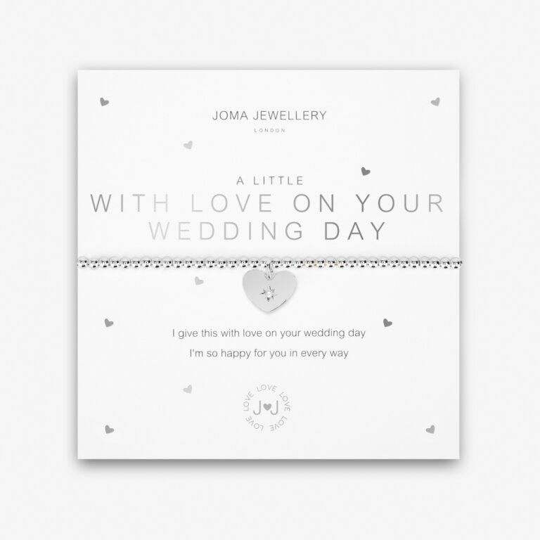 Joma Jewellery A Little 'With Love on Your Wedding Day' Silver Bracelet