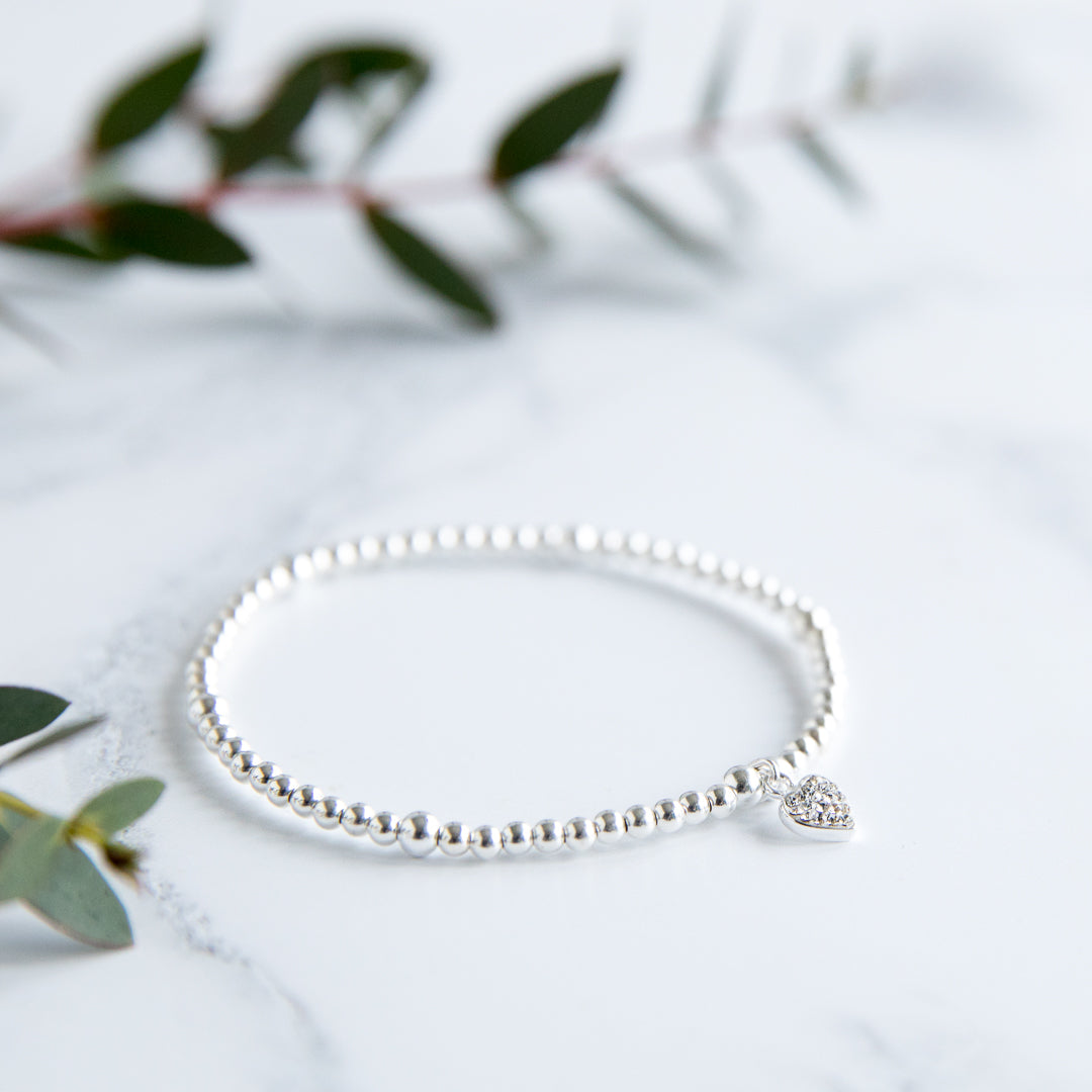 Jolu Jewellery Hollie Pave Heart Bracelet