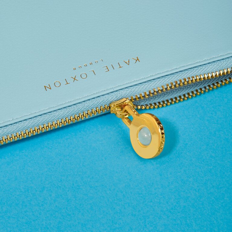 Katie Loxton Birthstone Perfect Pouch - DECEMBER Turquoise- Duck Egg Blue