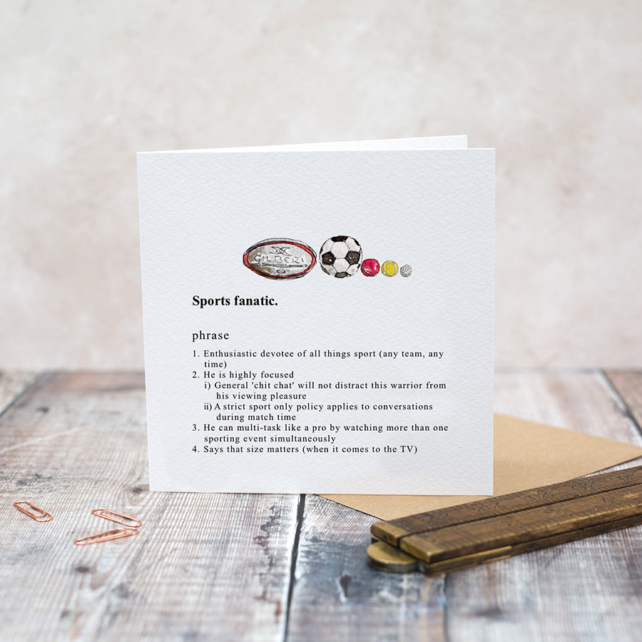 Toasted Crumpet Sports Fanatic Blank Card