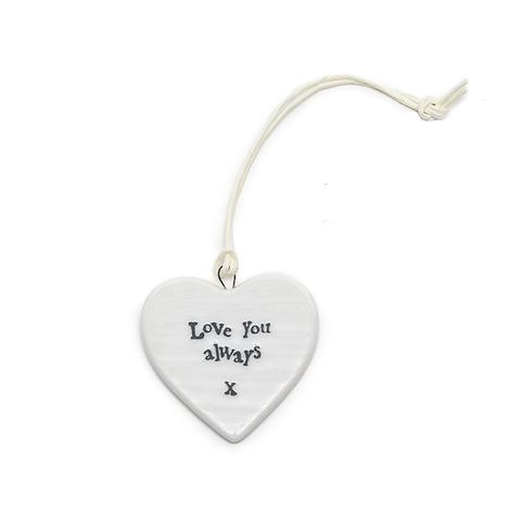 East of India Porcelain MINI Heart -Love you Always x