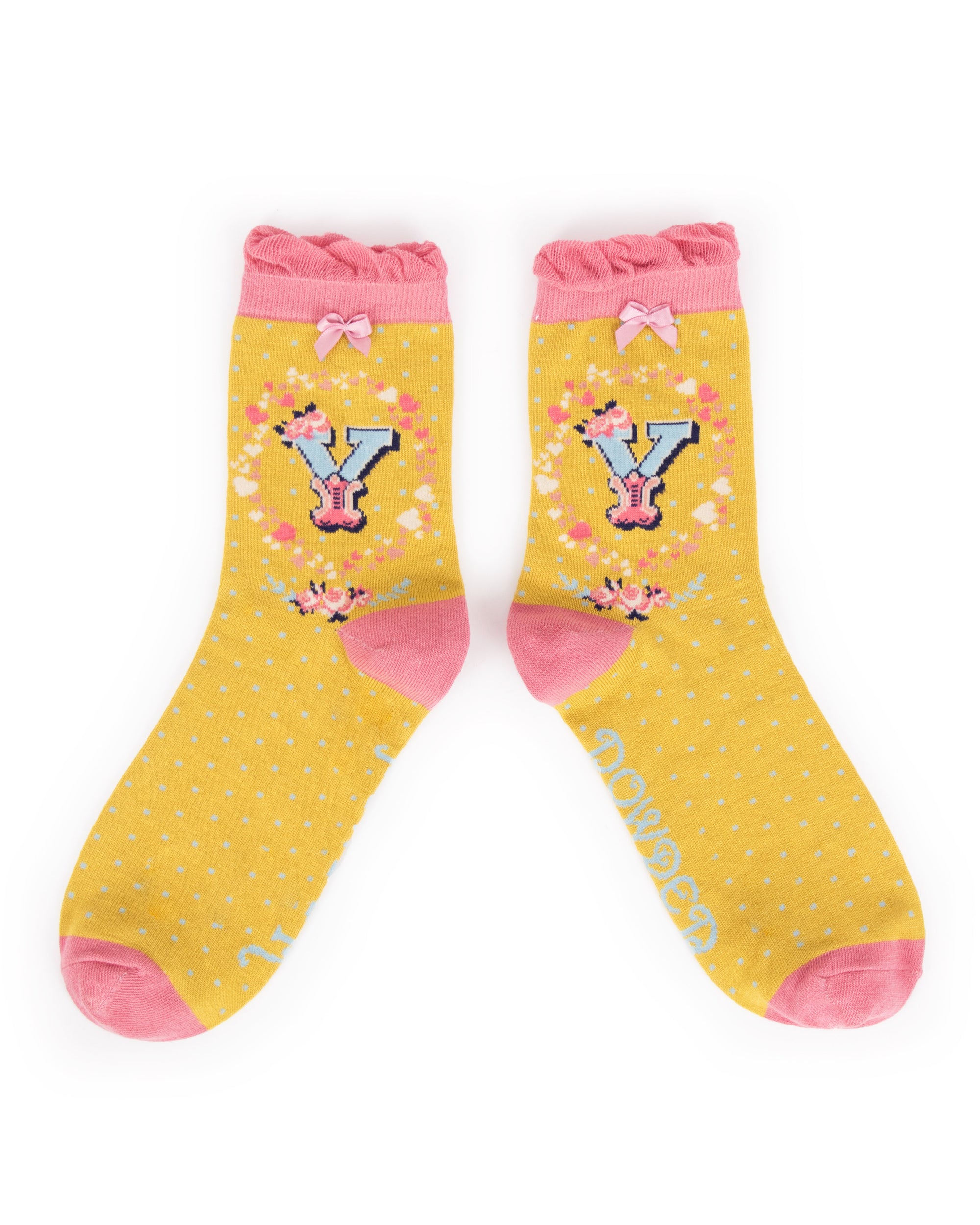 Powder Alphabet Socks - Letter Y