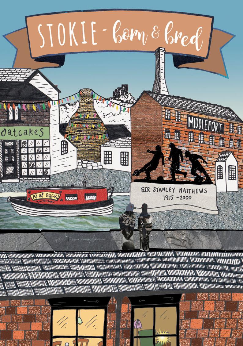 Flying Teaspoons Stokie Born & Bred Print