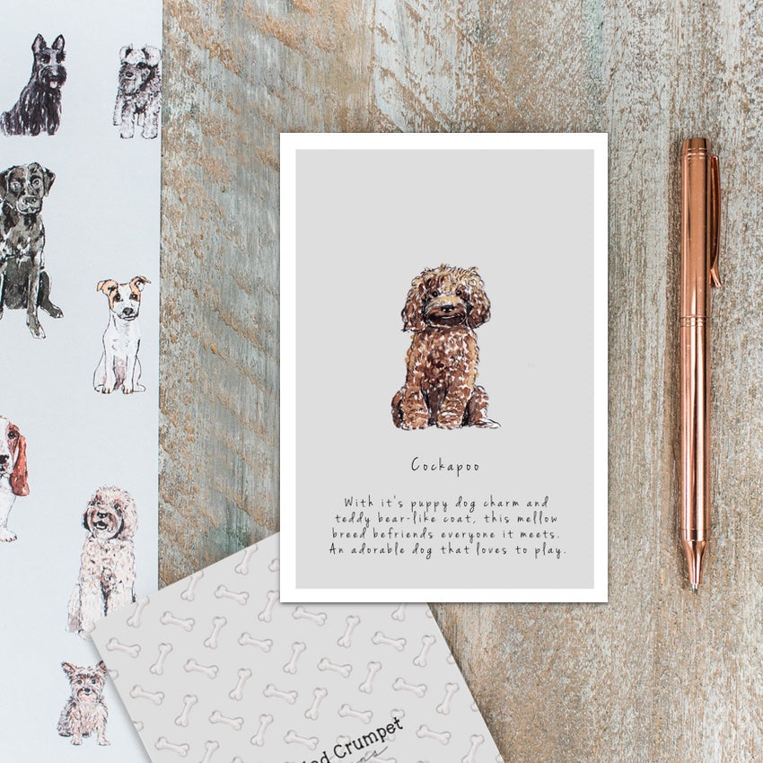 Toasted Crumpet Cockapoo Blank Card