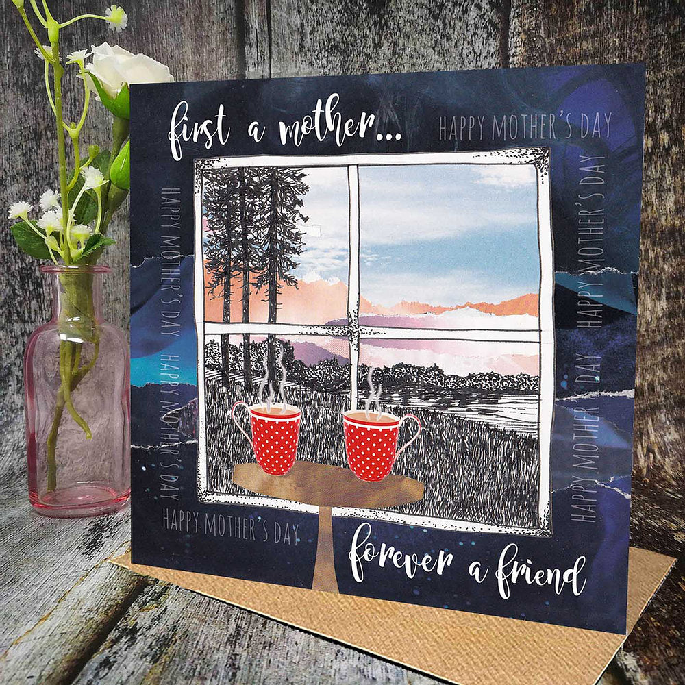 Flying Teaspoons First a Mother Forever a Friend Mothers Day Card